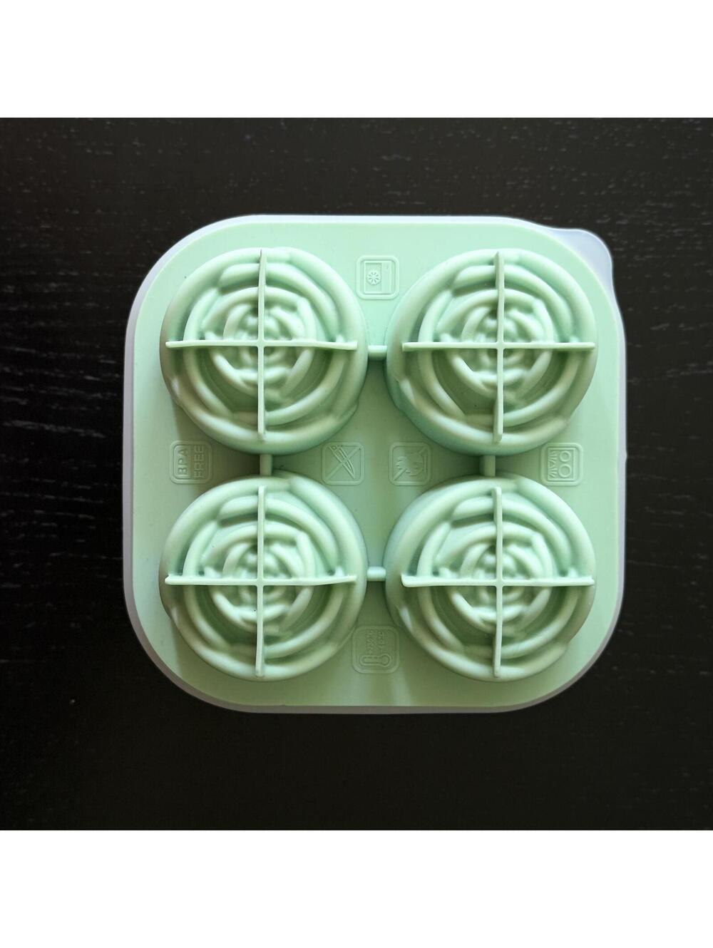 Silicone Tray Mold with Rose-Shaped Cavities